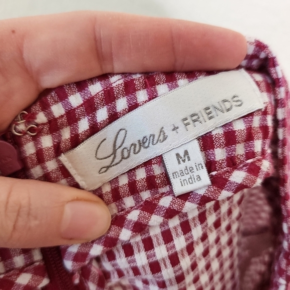 Lovers and Friends Red Gingham Mini Skirt M - Picture 5 of 7